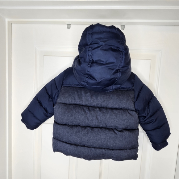 George Winter Coat Puffer Jacket Navy Blue Sherpa Lined Kids Baby Size 12-18M - Picture 15 of 15